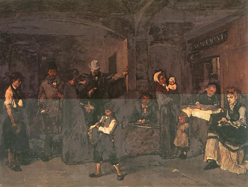 Mihaly Munkacsy The Pawnbroker's Shop oil painting image